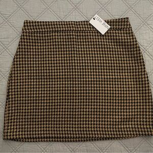 Nine West Black and Tan Mini Pencil Skirt